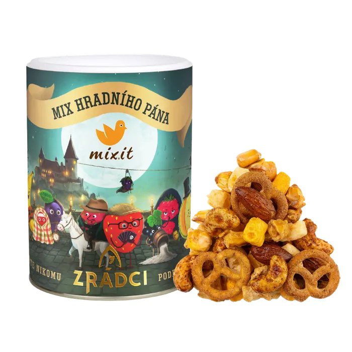 Mixit Mix hradního pána - Sýr, crunchy corn, oříšky a preclíky 230 g